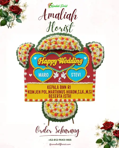Papan Bunga Pernikahan Daya Murni